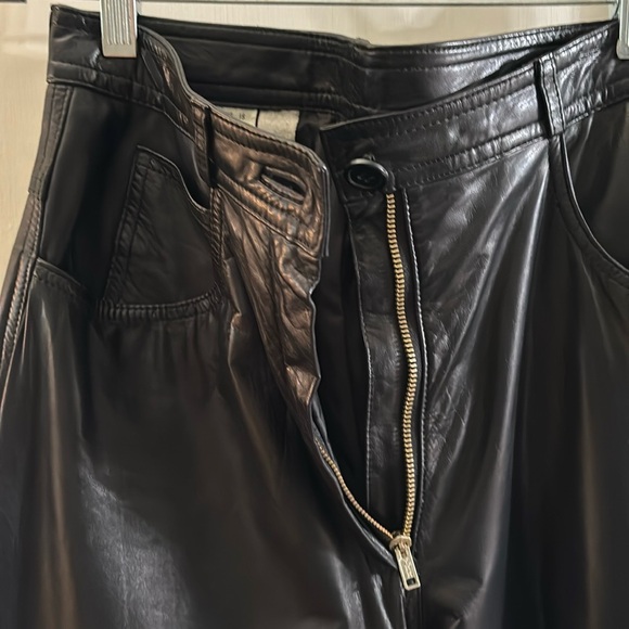 Soft Black Leather Pants - Picture 4 of 6